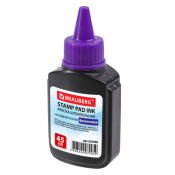 Краска штемпельная BRAUBERG, фиолетовая, 45 мл, на водной основе, 223596