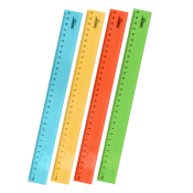 Линейка пластиковая 30 см, ПИФАГОР, прозрачная, неоновая, ассорти, 210840