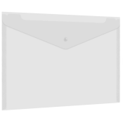 Папка-конверт с кнопкой А4, BRAUBERG "UNIVERSAL", до 100 листов, прозрачная, 0,15 мм, 273070