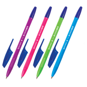 Ручка шариковая BRAUBERG "X-333" NEON SOLID, СИНЯЯ, корпус ассорти, узел 0,7 мм, линия письма 0,35 мм, 142831