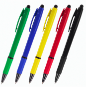 Ручка шариковая автоматическая с грипом STAFF "Manager BP-17", СИНЯЯ, ассорти, линия письма 0,35 мм, 143751