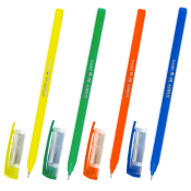 Ручка шариковая масляная STAFF Basic "OBP-312", СИНЯЯ, корпус ассорти, узел 0,7 мм, линия письма 0,35 мм, 143012