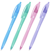 Ручка шариковая автоматическая масляная BRAUBERG "DUAL COLOR", СИНЯЯ, игольчатый наконечник 0,7 мм, линия письма 0,35 мм, 144327