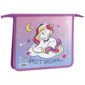 Папка для тетрадей 1 отделение А5 ArtSpace "Sweet Unicorn", пластик/картон, на молнии ПТ-715_42195