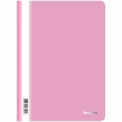 Папка-скоросшиватель пластик. Berlingo, А4, 180мкм, розовая с прозр. верхом ASp_04112