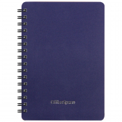 Записная книжка А6 60л. на гребне OfficeSpace "Base", синяя пластиковая обложка Зк6к60грП_35419