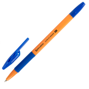 Ручка шариковая с грипом BRAUBERG "ULTRA GT ORANGE", СИНЯЯ, корпус оранжевый, линия 0,35 мм, 144052