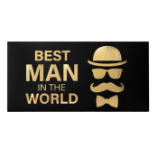 Конверт для денег "BEST MAN IN THE WORLD", Мужской стиль, 166х82 мм, фольга, ЗОЛОТАЯ СКАЗКА, 113759