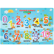 Настольное покрытие BRAUBERG KIDS для труда и творческих занятий, ПВХ, "Numbers", 50х35 см, 272361