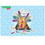 Настольное покрытие BRAUBERG KIDS для труда и творческих занятий, ПВХ, "На троне", 50х35 см, 272359