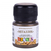 Акриловая краска 20 мл металлик, античное золото, DECOLA 4926981