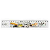 Линейка 20см СТАММ "Аниме", пластиковая, широкая, европодвес, ЛН-30546