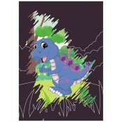 Гравюра Мульти-Пульти "Для мальчиков: Машина и динозавр", А5, EA_34787