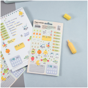 Наклейки бумажные для ежедневников MESHU "Work out", 12*21см, 45 наклеек, европодвес, MS_36967