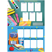 Расписание уроков с расписанием звонков А3 BG "Любимый урок", 367876