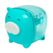 Точилка одинарная с контейнером "Поросенок", Deli 0557