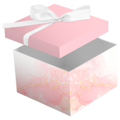 Коробка складная подарочная MESHU "Pink marble", (15*15*15см), с лентой, отд фольгой, MS_66467