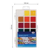 Акварель Гамма "Классическая", медовая, 18 цветов, без кисти, пластик. упак., европодвес NEW, 1009196