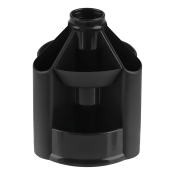 Настольная подставка СТАММ "Mini Desk", пластиковая, вращающаяся, черная, ОР70