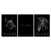 Тетрадь 80л., А4, клетка, на гребне BG "Just black", soft-touch ламинация, выб. лак, Т4гр80_лс_вл 08657