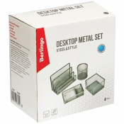 Настольный набор из металла Berlingo "Steel&Style", 4 предмета, серебристый BMs_41401