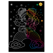 Гравюра с мультицветной основой ТРИ СОВЫ "Волшебница", А5, GA5_49952