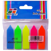 Закладки пластиковые 45х12, 20 л., 5 цветов (Стрелки), GROSS, JH-32