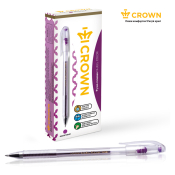 Ручка гелевая Crown "Hi-Jell Color" фиолетовая, 0,7мм, HJR-500HB