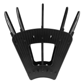 Лоток для бумаг веерный СТАММ "Эконом", 5-ти секционный, черный, ЛТ414