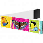 Закладка - магнит для книг, 25*200мм, ArtSpace "Бабочки", блестки 243760